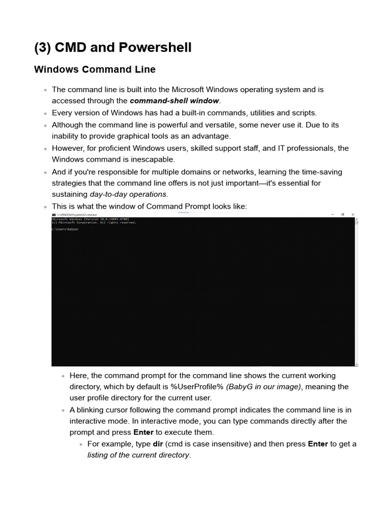 Windows CMD and PowerShell Guide | PDF | Command Line Interface ...