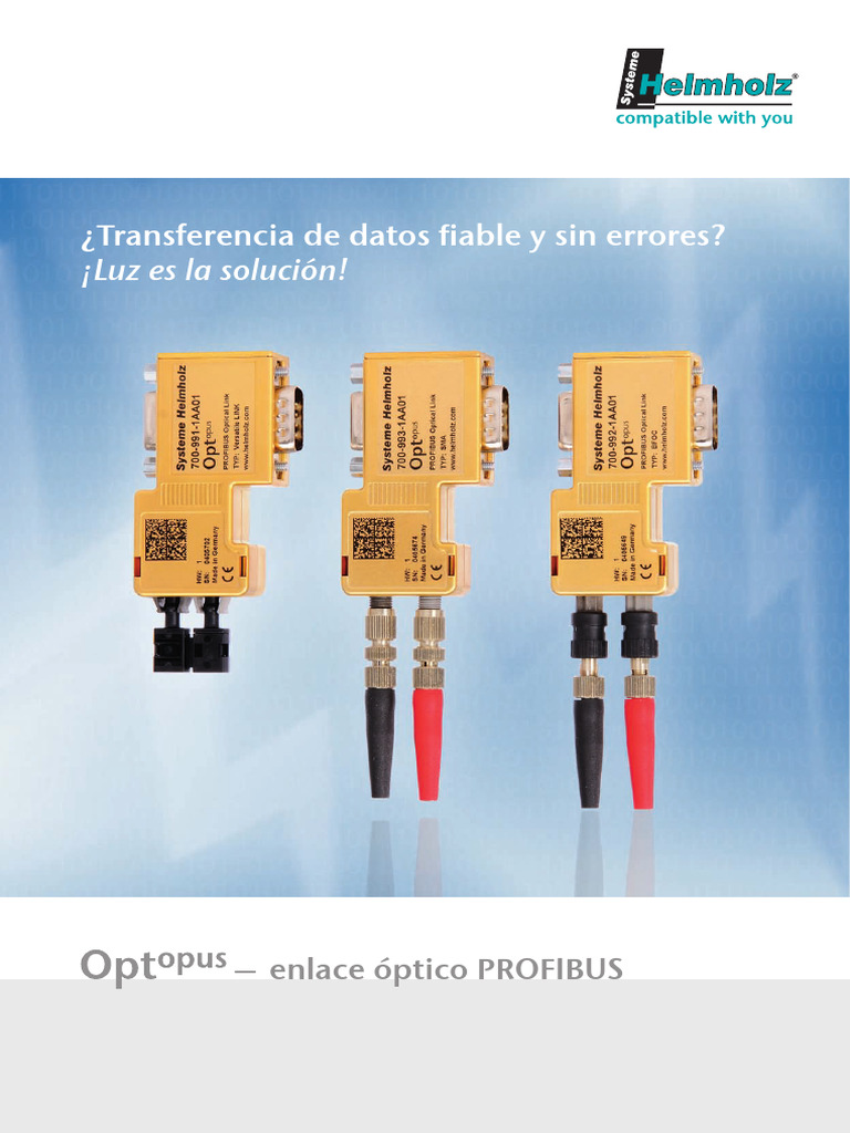 Enlace Óptico PROFIBUS Seguro | PDF | Fibra óptica | Óptica