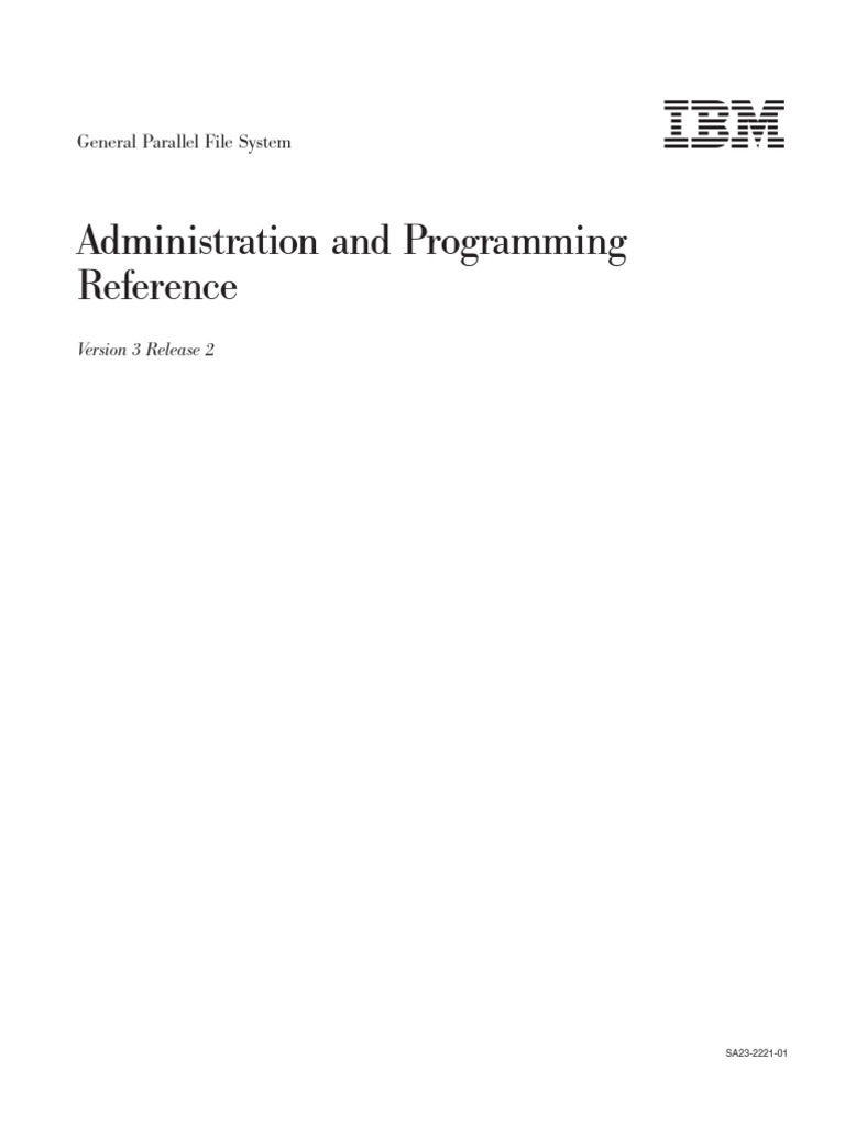 GPFS V3 2 Administration and Programming Reference PDF Computer