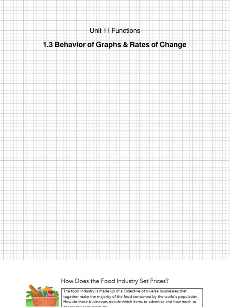 1 3+Graph+Behavior+&+Rates+Fo+Change | PDF | Prices | Economies