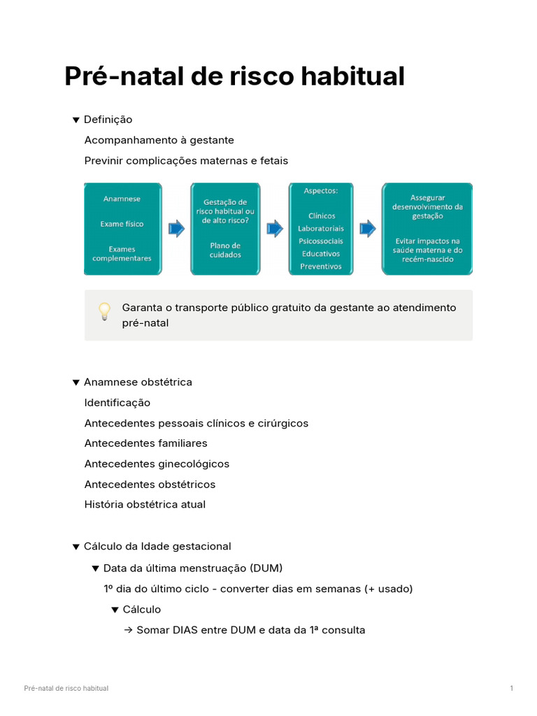 Guia Completo de Pré-Natal de Baixo Risco | PDF | Gravidez | Sistema de ...