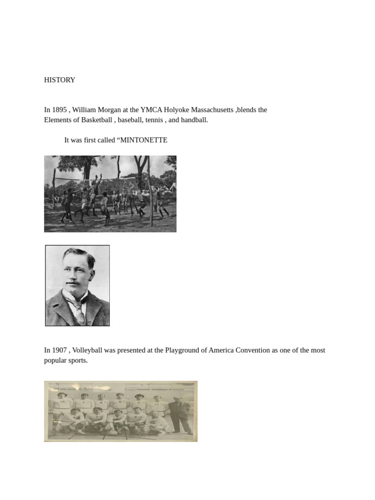 History Volleyball Pdf Volleyball Sports Rules And Regulations