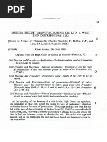 Mukisa Biscuit Manufacturing Co. Ltd vs West End Distributors Ltd [1969] EA 696