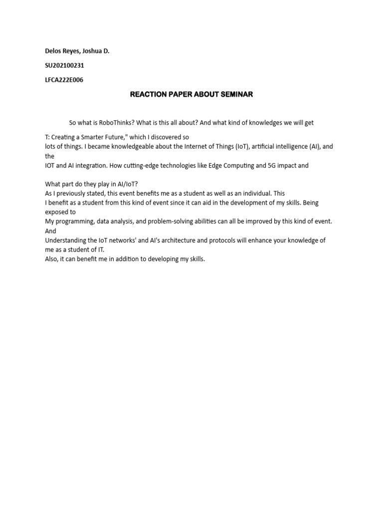 Reaction Paper Hci | PDF
