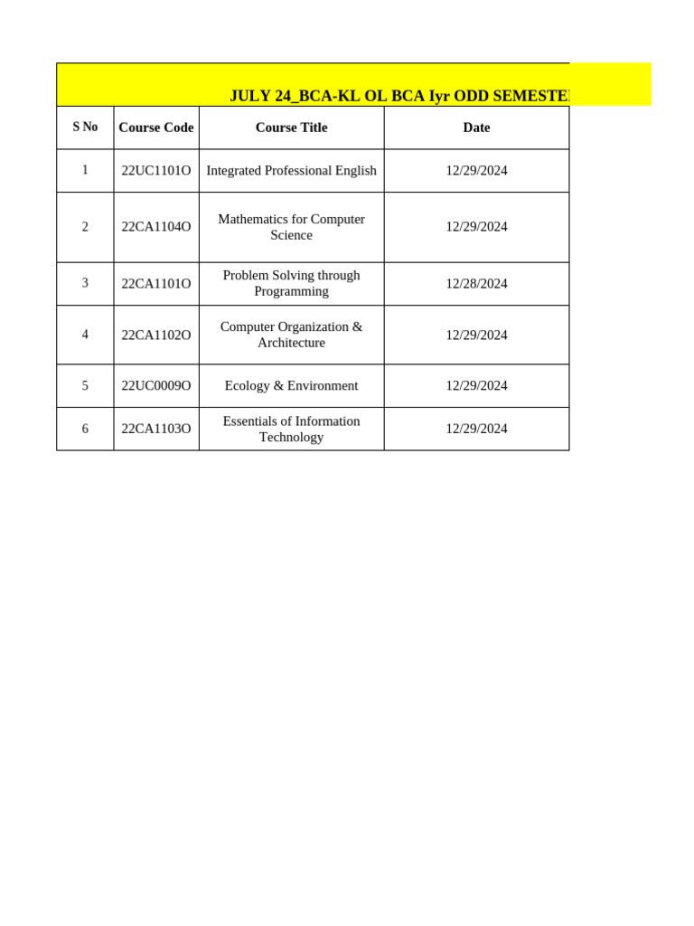 SEM 1 Timetable With Team Links-3 | PDF