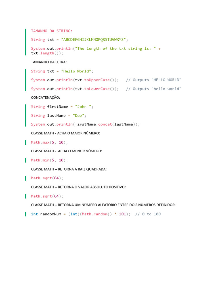 Fundamentos de Java: Strings e Loops | PDF | Programação de ...