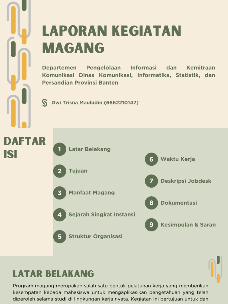 Laporan Magang di Diskominfo Banten | PDF