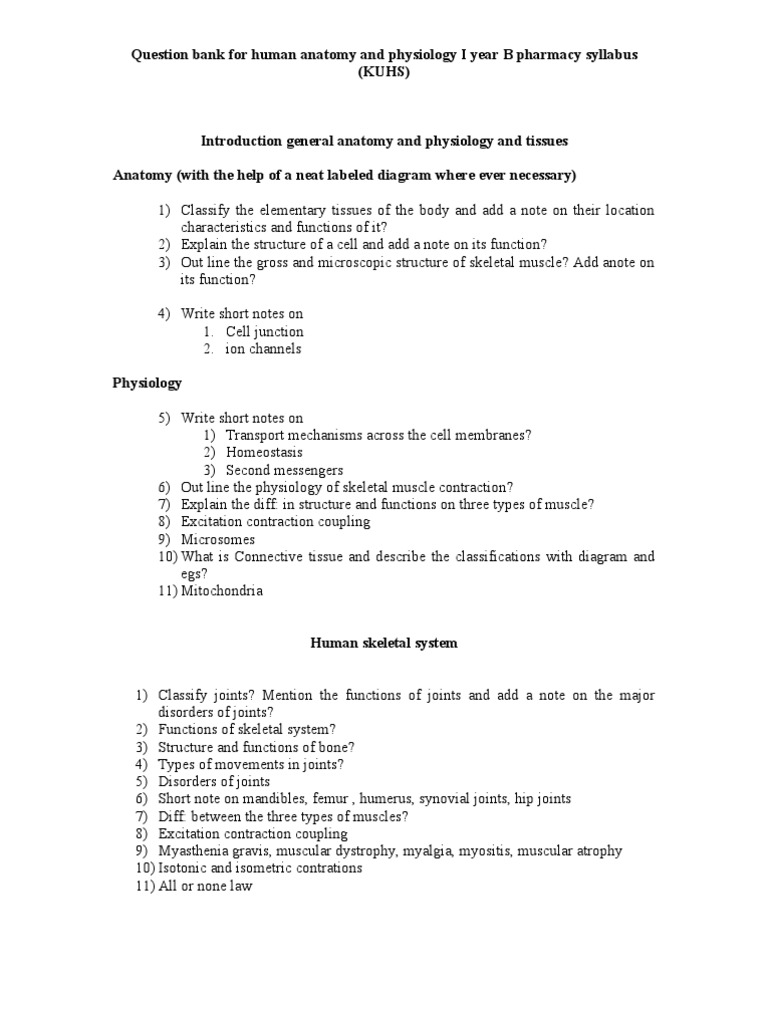 question-bank-for-human-anatomy-and-physiology-i-year-b-pharmacy
