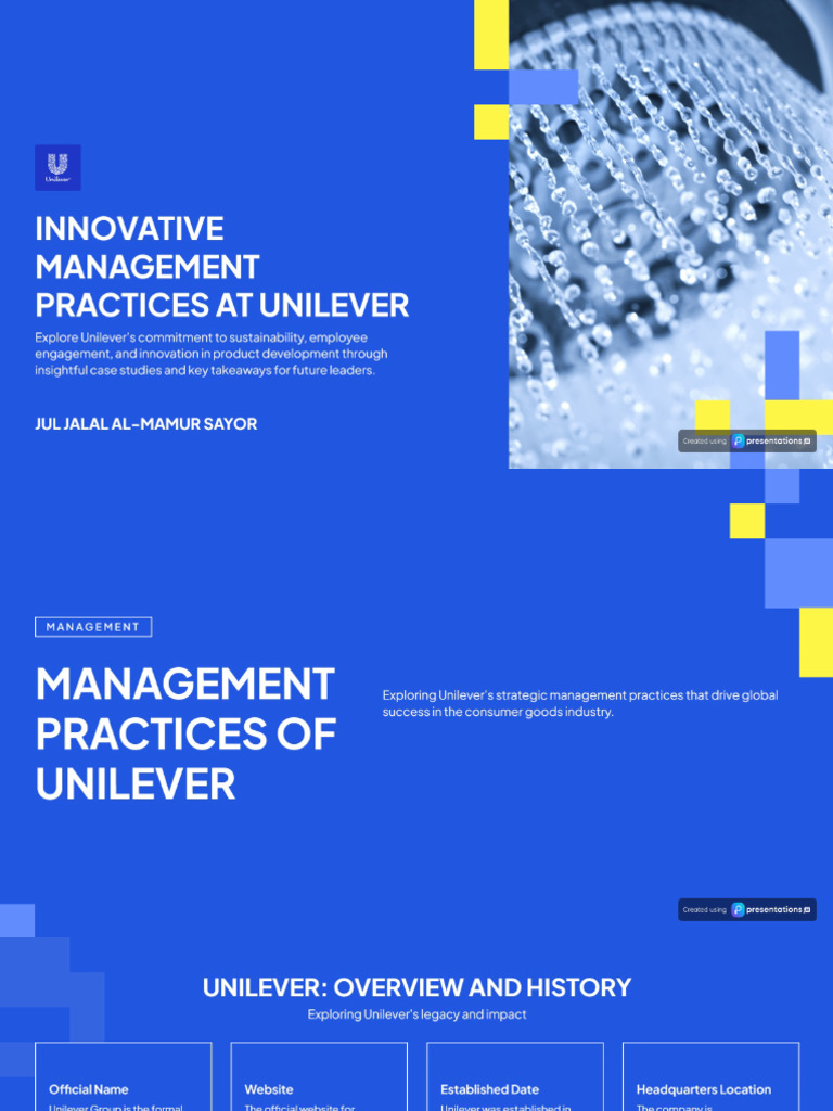 Management Practices of Unilever | PDF