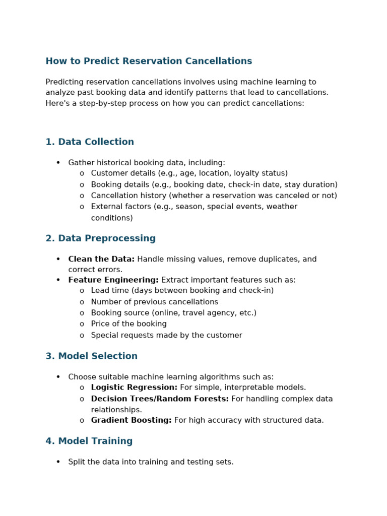 Predicting Reservation Cancellations Guide | PDF | Accuracy And ...