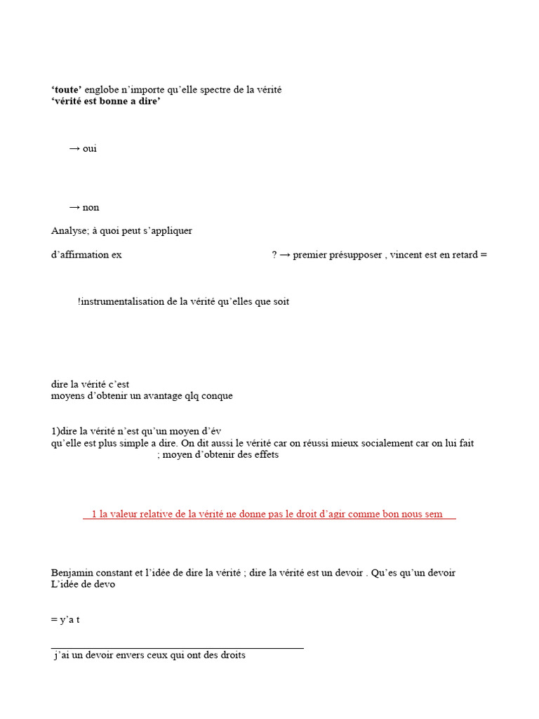 La vérité : valeur, devoir et conséquences | PDF | Vérité | Mensonge
