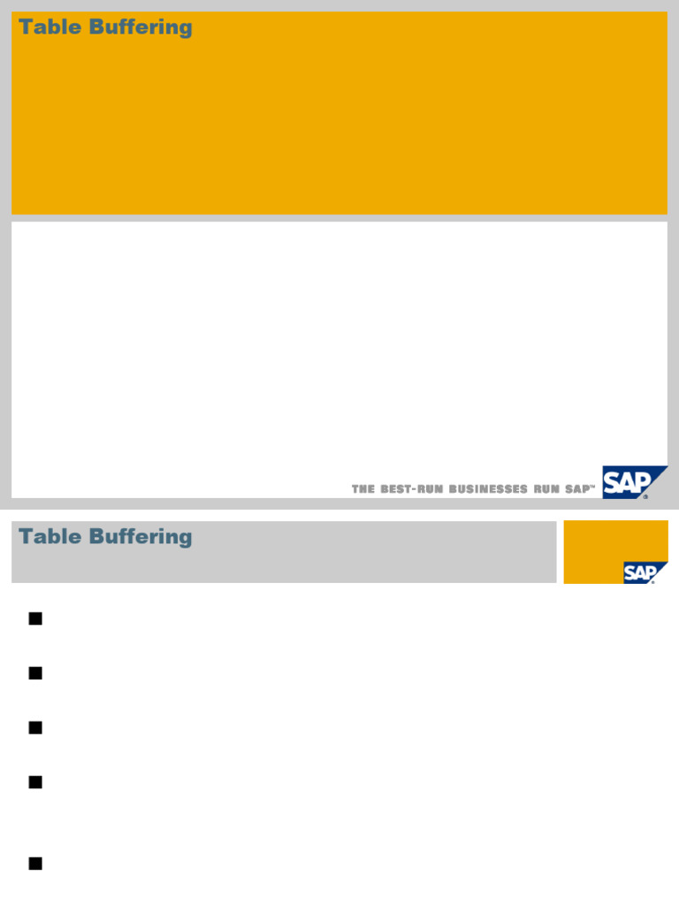 Table Buffering and Synchronization Guide | PDF | Databases | Data Buffer