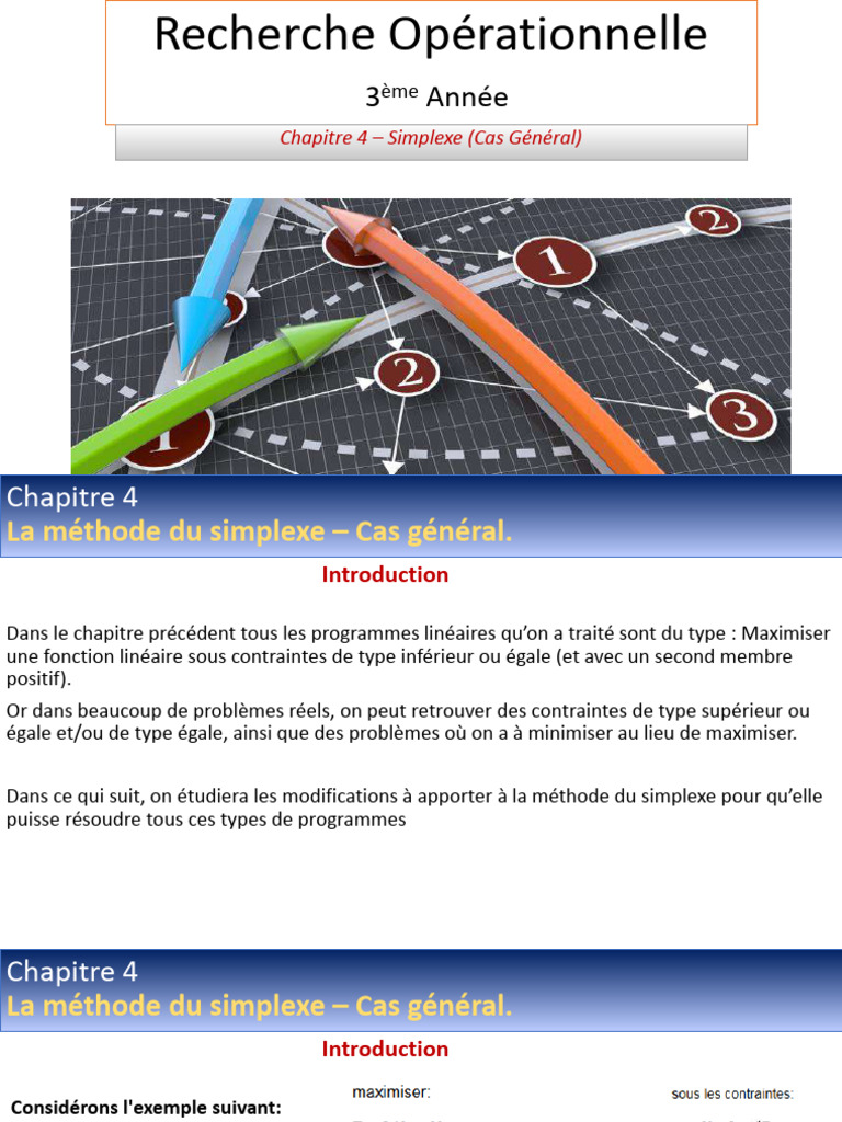 Méthode du Simplexe : Cas Général | PDF | Sciences numériques ...
