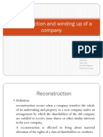 Reconstruction and Winding Up of A Company