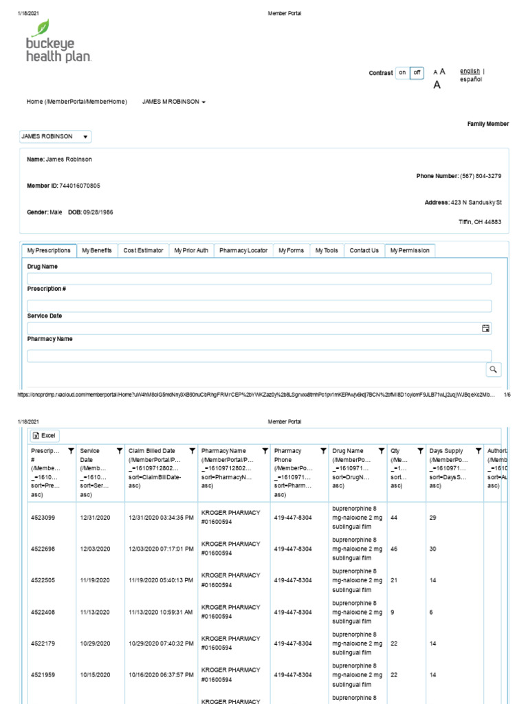 Member Portal Prescription Details | PDF | Psychoactive Drugs | Drugs ...