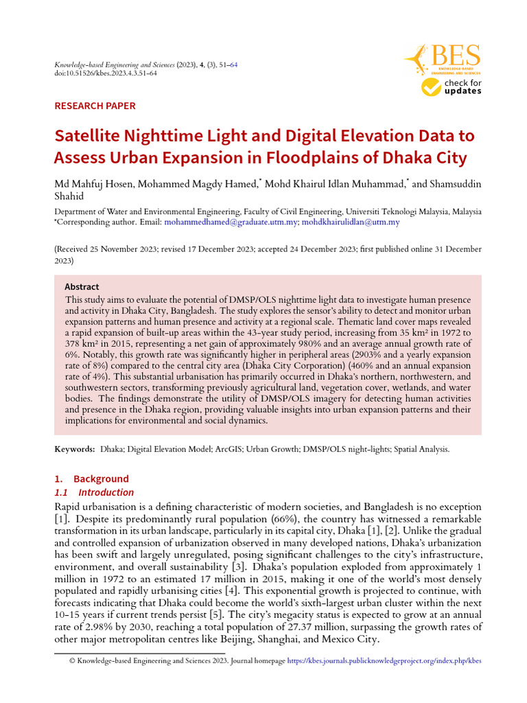 Satellite Nighttime Light Final+4323 | PDF | Flood | Urbanization