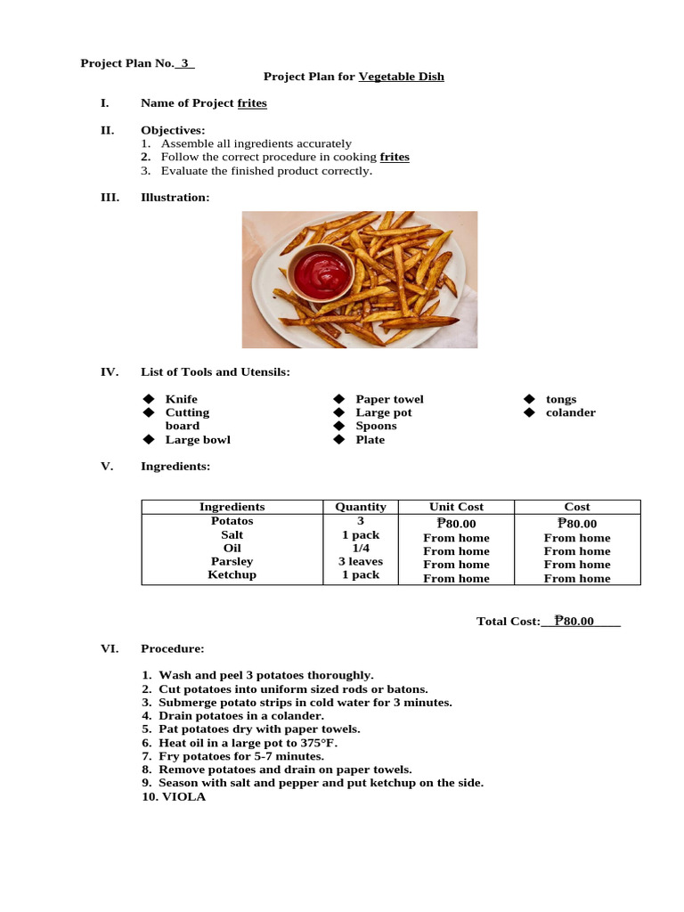 Vegetable Dish | PDF | French Fries | Foods
