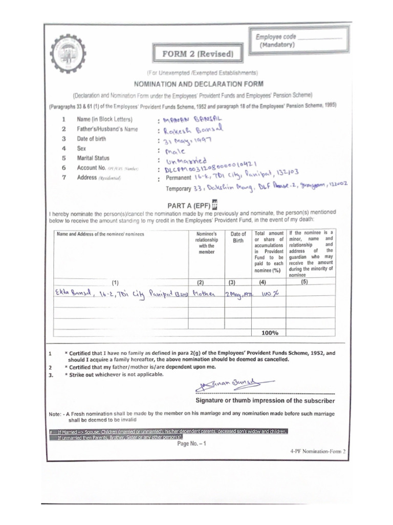 Form 2 | PDF