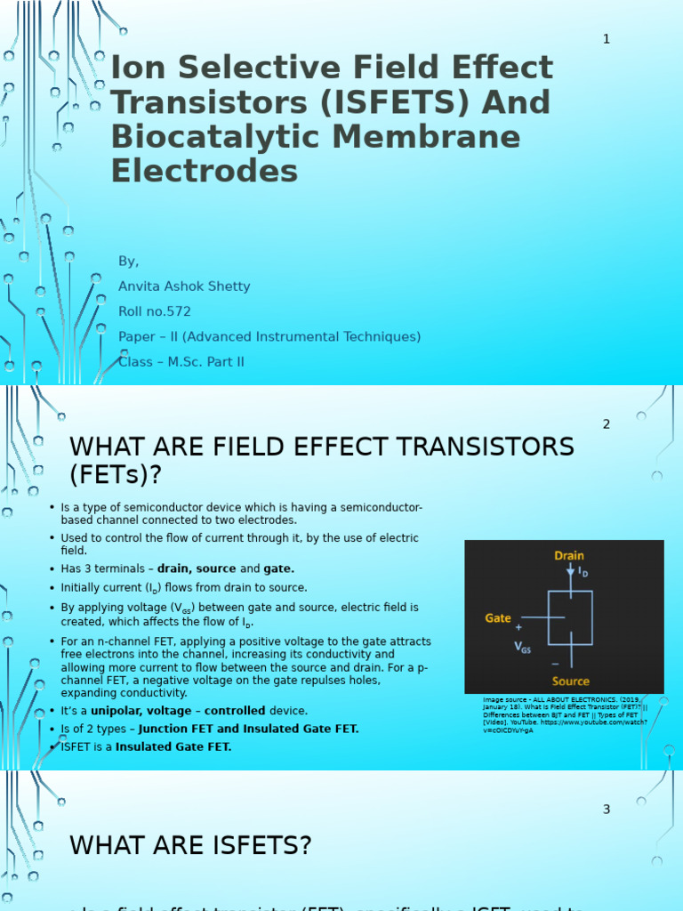 ISFETs: Principles and Applications | PDF | Field Effect Transistor ...