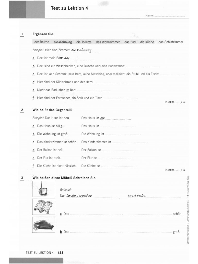 TEST ZU LEKTION 4 | PDF