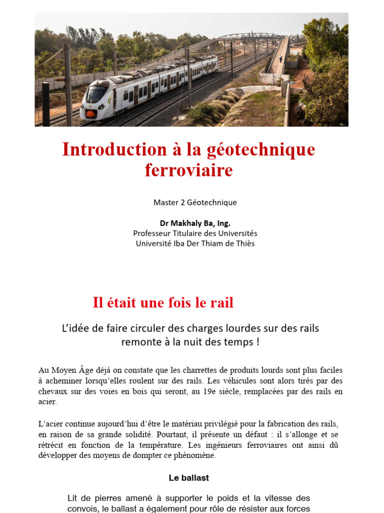 Introduction à la géotechnique ferroviaire | PDF | Transport ...