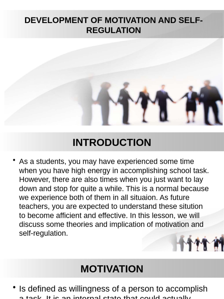 Development of Motivation and Self | PDF | Motivational | Motivation