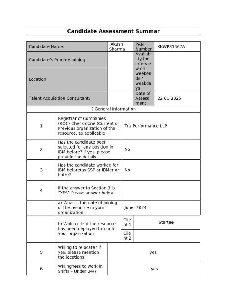 Candidate Assessment for MERN Developer | PDF