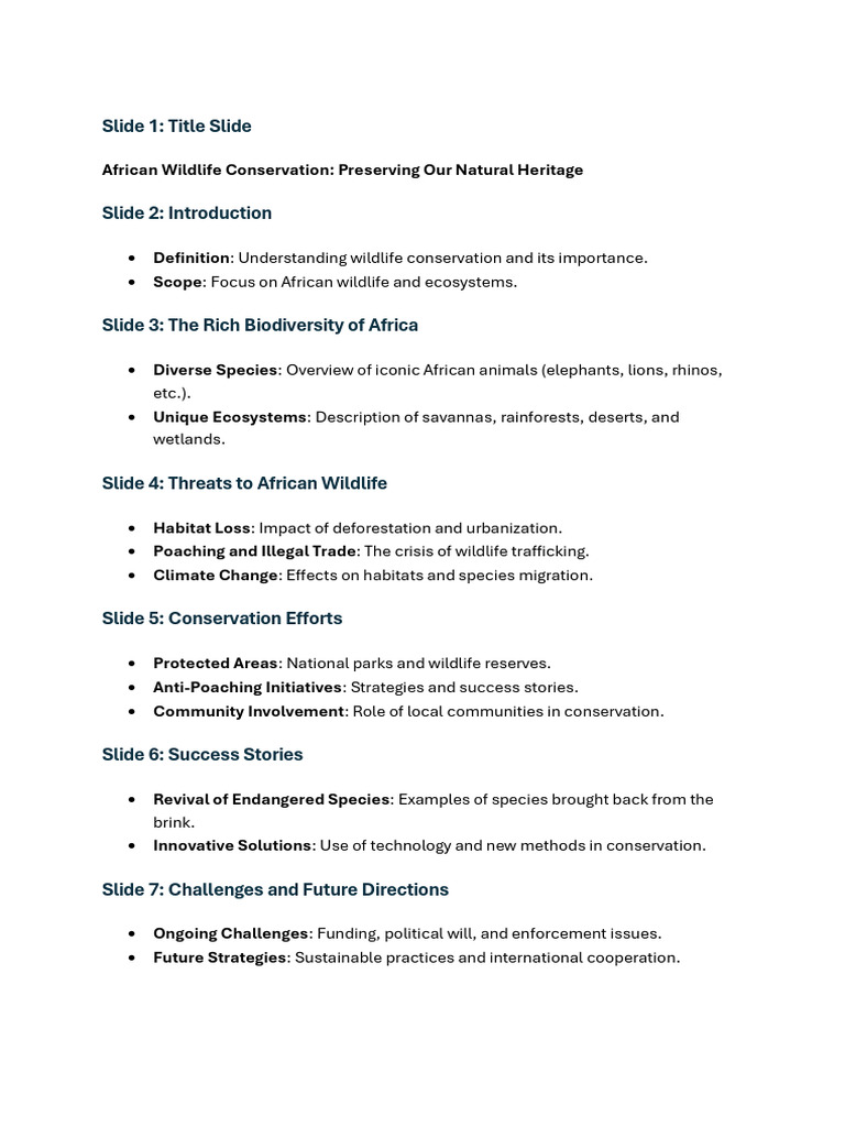 AI Applications in African Wildlife Conservation | PDF