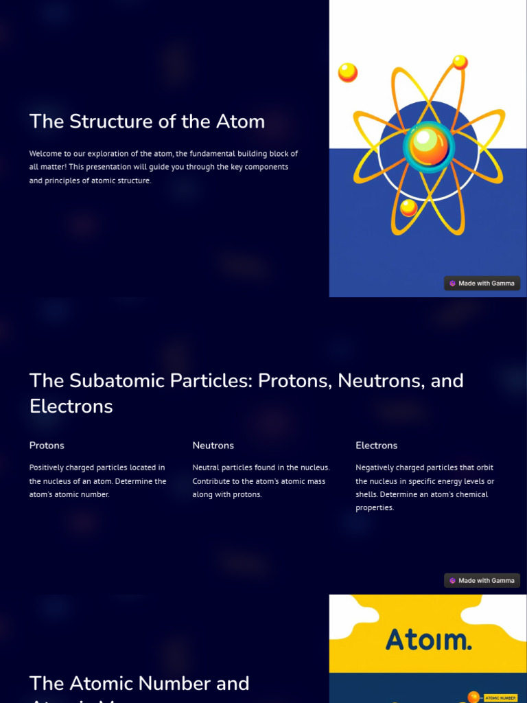 The Structure of The Atom | PDF | Atoms | Electron