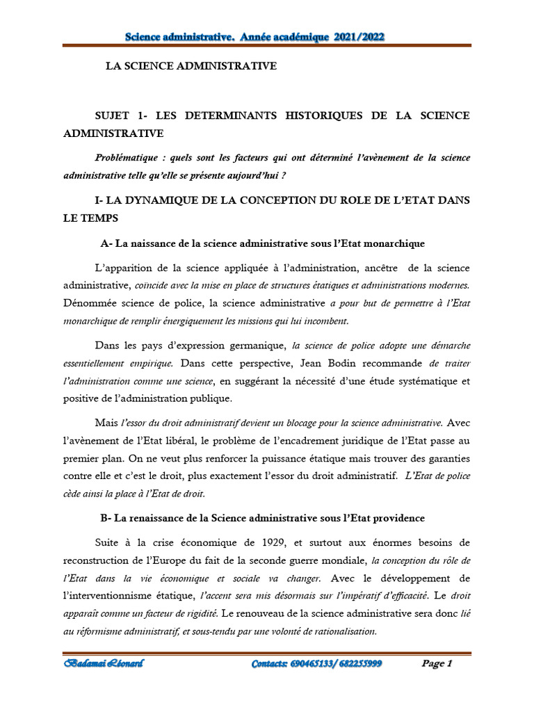 Évolution de la Science Administrative | PDF | Bureaucratie | Science