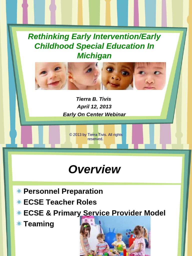 Early Intervention in Michigan's ECSE | PDF | Interdisciplinarity ...