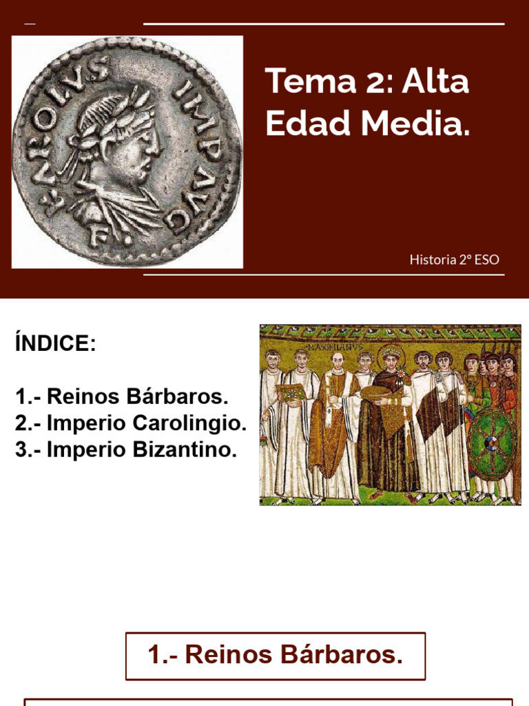 Tema 2 - Alta Edad Media | PDF | imperio Bizantino | Carlomagno