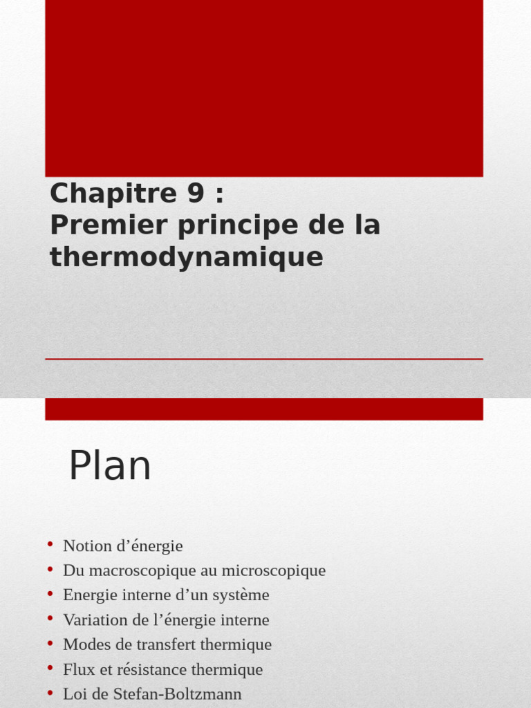 Premier principe de la thermodynamique | PDF | Thermodynamique | Quantité