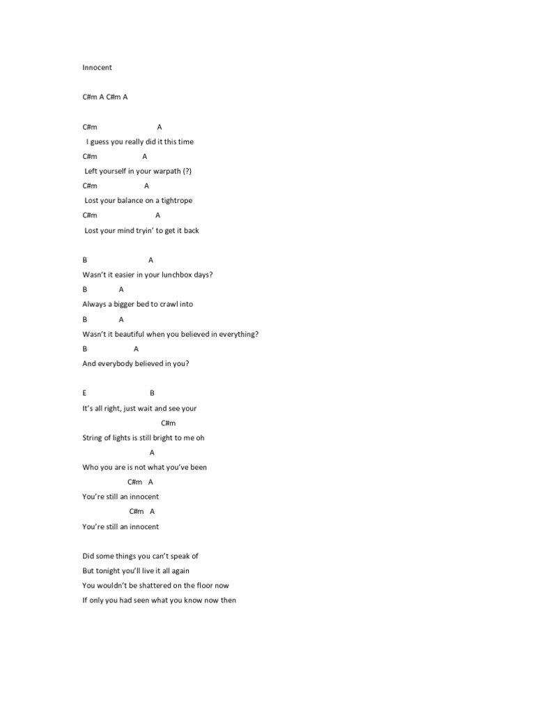 Songs and Chords | PDF | Song Structure | Entertainment (General)