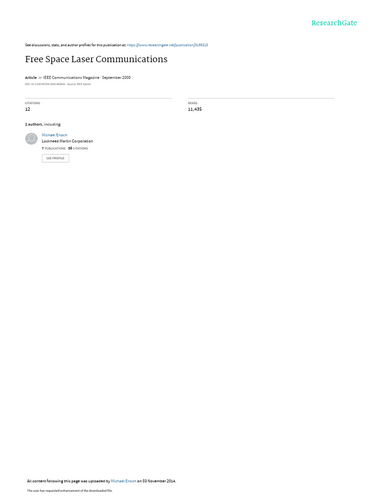 Term Paper On Free - Space - Laser - Communications | PDF | Fiber Optic ...