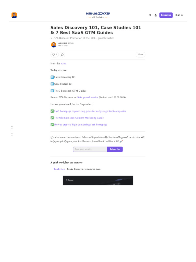 WWW Mrrunlocked Com P Sales Discovery 101 Case Studies | PDF | Business