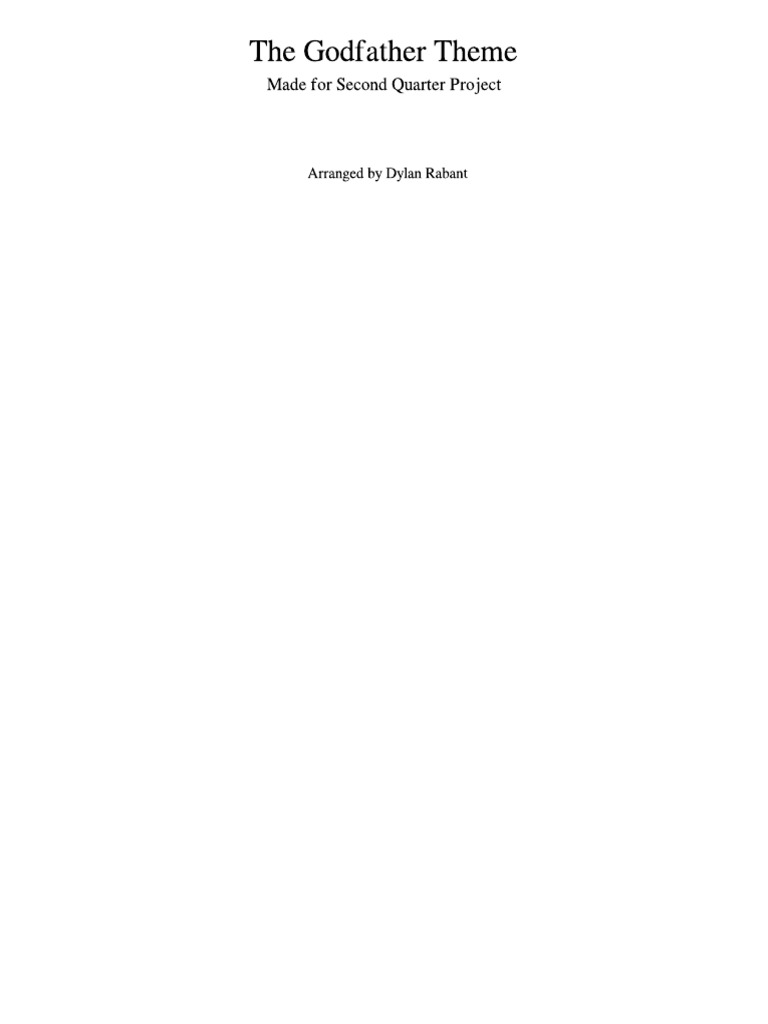 The godfather theme pdf