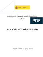 Plan de Accion 2010 2011educacion