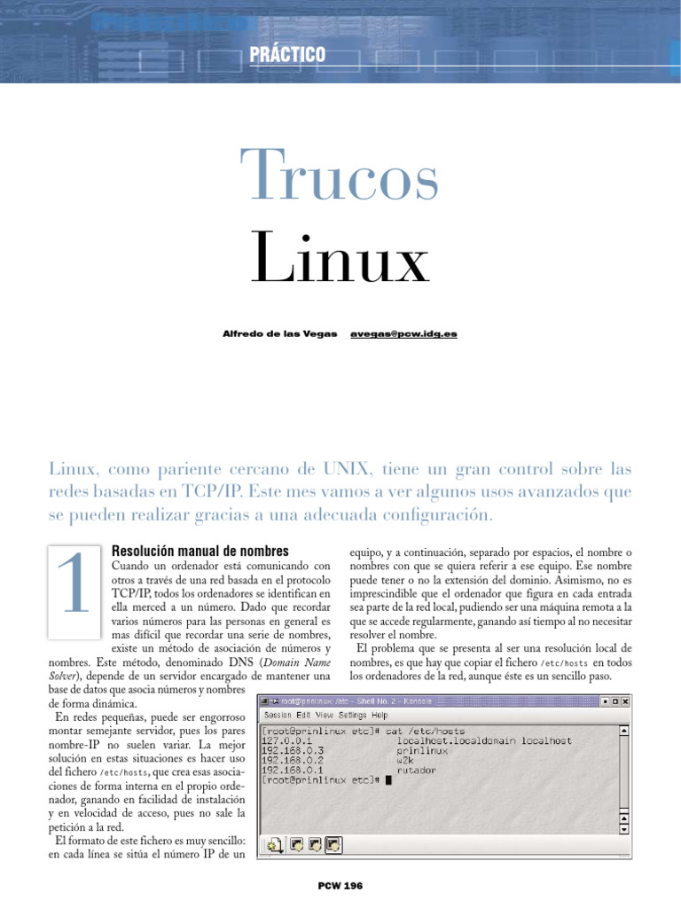 Trucos Linux 2003 | PDF | Dirección IP | Software