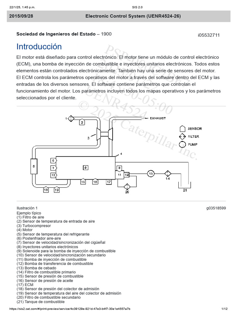 Sistema de Control Electrónico del Motor | PDF | Inyección de ...