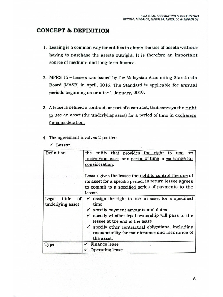 Chapter 1 - Leases | PDF