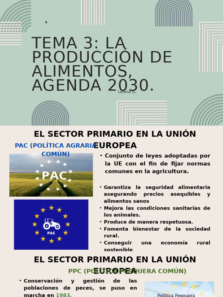 Producción Alimentaria UE: PAC y PPC | PDF