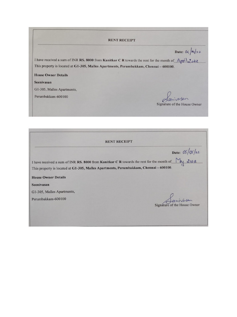 Rent Bills | PDF