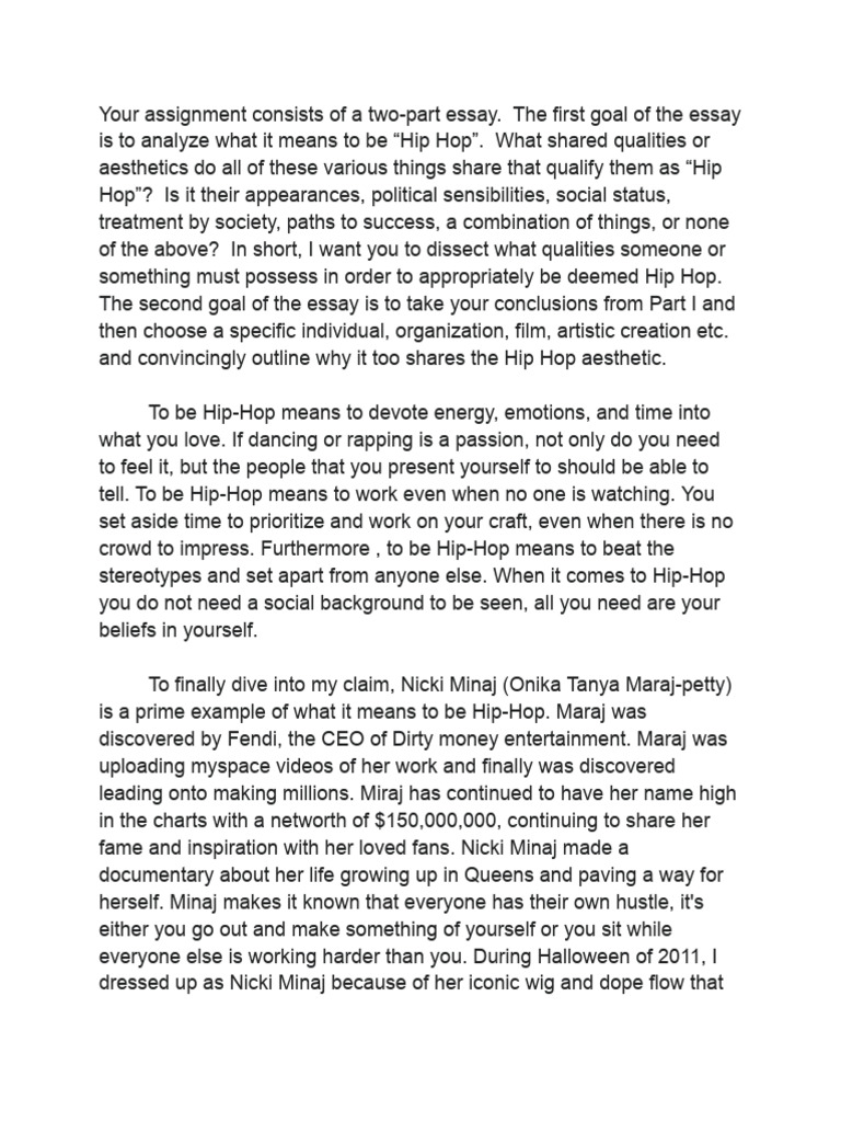Understanding Hip Hop Through Nicki Minaj | PDF