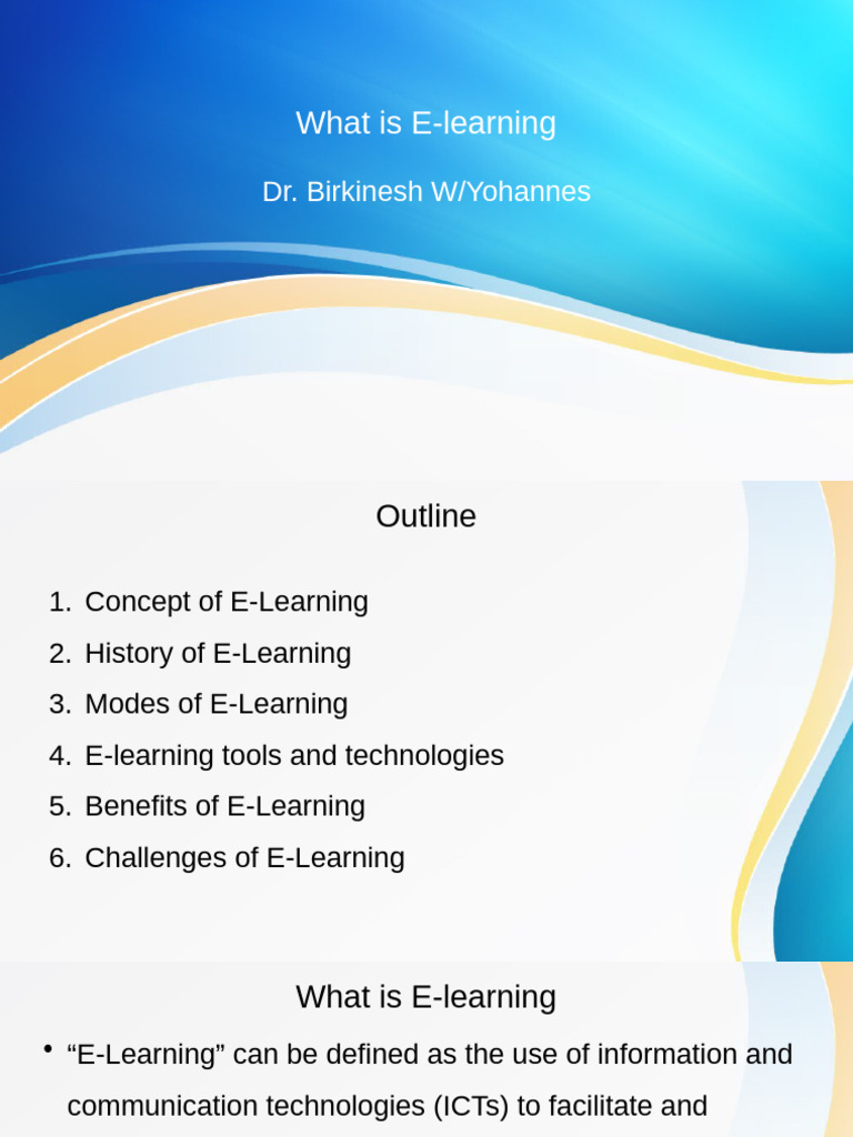 Ch1-What Is E-learning (2) | PDF | Educational Technology | Learning