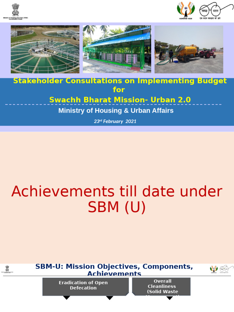 SBM 2.0-Stakeholder Consultations-V8 - 23rd Feb 2021 | PDF | Sanitation ...