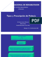 Tipos Protesis - Amputacion de Miembros Superiores e Inferiores