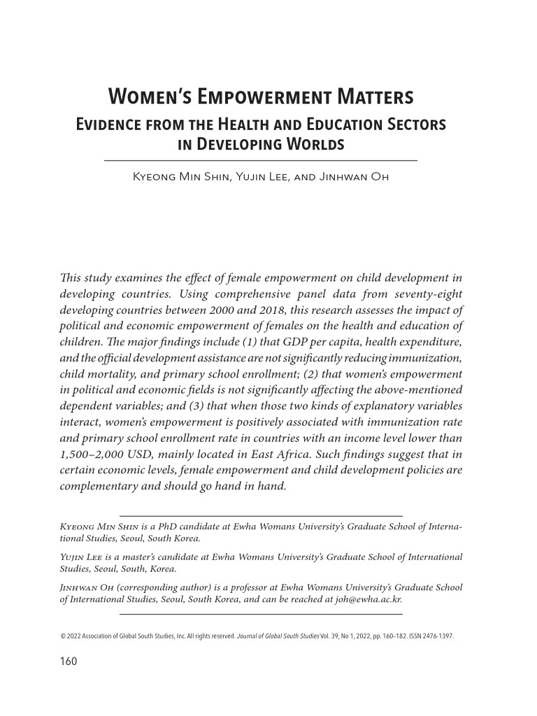 Women's Empowerment Matters E | PDF | Gender And Development | Economies