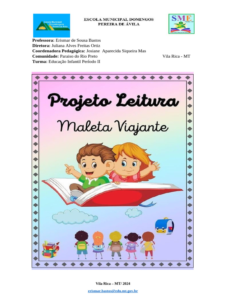 Projeto Maleta Viajante na Educação Infantil | PDF | Alfabetização ...