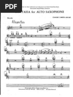 Fantasia For Alto Saxophone . - Partes